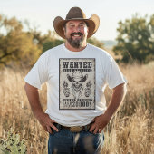 Oude Wanted Poster uit het Wilde Westen T-shirt