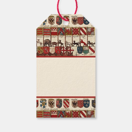 Oude Wapenheraldiek van Wallonië Cadeaulabel (Achterkant)