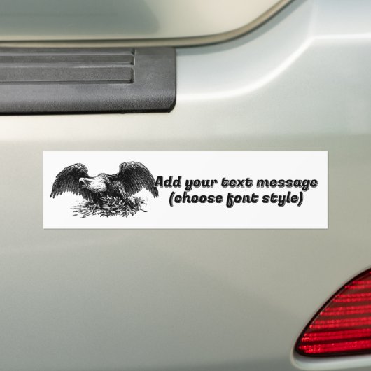 Oude War Eagle Bumpersticker (Op auto)