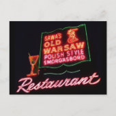 Oude Warschau, Broadview Il. Neon Sign., Postkaart (Voorkant)