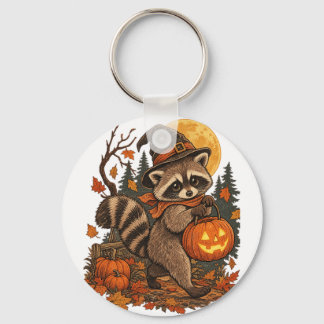 Oude Wasbeer Heks Halloween Pompoen Herfst Autumn Sleutelhanger