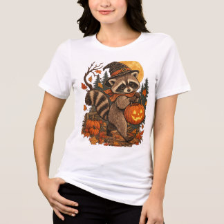 Oude Wasbeer Heks Halloween Pompoen Herfst Autumn Tri-Blend Shirt