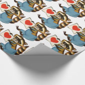 Oude Wasbeerliefde Cadeaupapier (Hoek)