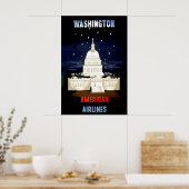 Oude Washington DC-reisposter Poster (Keuken)