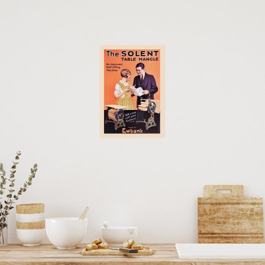 Oude waslijst poster (Keuken)