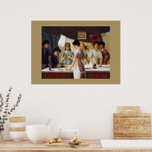 Oude wasruimte poster (Keuken)