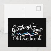 Oude watergolven van Saybrook Briefkaart (Voorkant / Achterkant)
