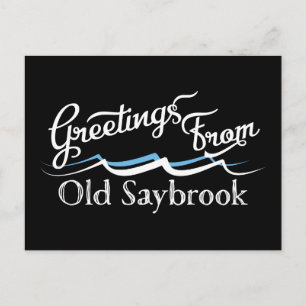 Oude watergolven van Saybrook Briefkaart