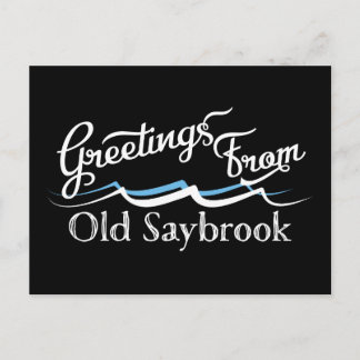 Oude watergolven van Saybrook Briefkaart