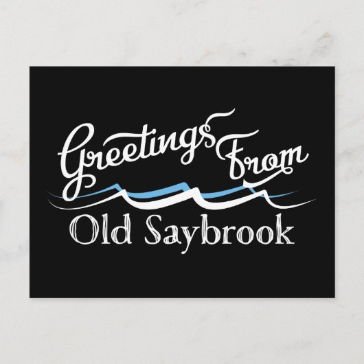 Oude watergolven van Saybrook Briefkaart (Voorkant)