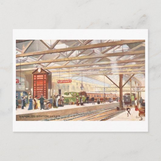 Oude Waterloo Station (Londen) Briefkaart (Voorkant)
