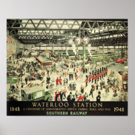 Oude Waterloo Station Southern Railway Poster Ad