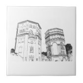Oude watertorenschets tegeltje (Voorkant)