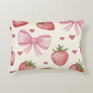 Oude waterverf aardbei decoratieve kussen