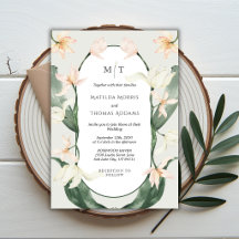 Oude waterverf botanische tulpen bloemige trouwdag