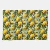 Oude waterverf citroenen theedoek (Horizontaal)