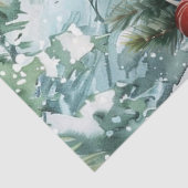 Oude waterverf Decoupage Kerst Sneeuwman Tissuepapier (Detail)