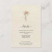 Oude waterverf envelop met wilde bloemen informatiekaartje (Voorkant)