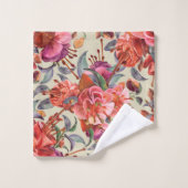 Oude waterverf-fuchsia-bloesems bad handdoek (Wasdoekje)