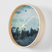 Oude Waterverf met een vogelmuurklok (Hoek)