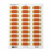 Oude waterverf Paddenstoel Botanisch Etiket (Full Sheet)