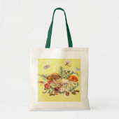 Oude waterverf Paddenstoel Botanisch Tote Bag (Voorkant)