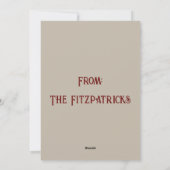 Oude waterverf Sneeuwbes Prettig Kerstfeest Feestdagenkaart (Achterkant)