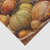 Oude waterverf Thanksgiving Pumpkin-oogst Tissuepapier (Detail)