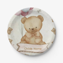 Oude waterverf thema met teddybeer