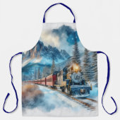 Oude waterverf trein AI  Schort (Voorkant)