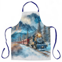 Oude waterverf trein AI 