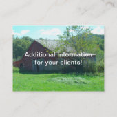 Oude Weathered Barn Visitekaartje (Achterkant)