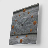 Oude Weathered Barn Wood Wall Clock Vierkante Klok (Hoek)