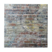 Oude Weathered Brick Wall textuur Tegeltje (Voorkant)
