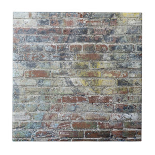 Oude Weathered Brick Wall textuur Tegeltje