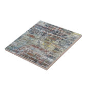 Oude Weathered Brick Wall textuur Tegeltje (Zijkant)