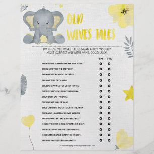 Oude weduwen [Baby olifant [geel]] Briefhoofd