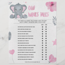 Oude weduwen [Baby olifant [Roze]] Briefhoofd
