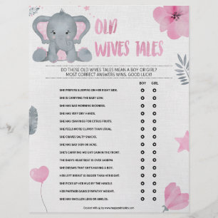 Oude weduwen [Baby olifant [Roze]] Briefhoofd