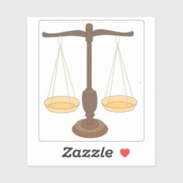 Oude weegschaal of bundelbalans sticker