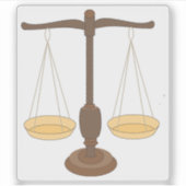 Oude weegschaal of bundelbalans sticker (Voorkant)