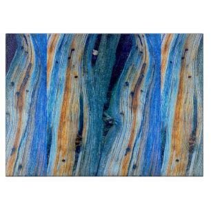 oude weersblauwe planken snijplank