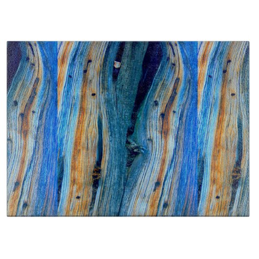 oude weersblauwe planken snijplank (Voorkant)