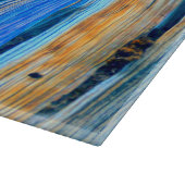 oude weersblauwe planken snijplank (Hoek)