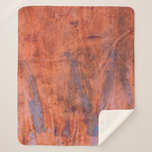 Oude weerskorrelige textureabstract, gerijpt, vero sherpa deken (Voorkant)