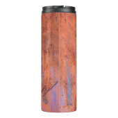 Oude weerskorrelige textureabstract, gerijpt, vero thermosbeker (Achterkant)