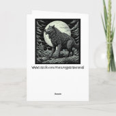 Oude weerwolf voor de volle maan kaart (Achterkant)