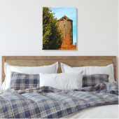 Oude weide Silo Wrapped Canvas Afdruk (Insitu (Slaapkamer))