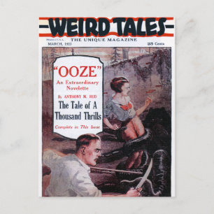 Oude Weird Tales Ooze Cover 1923 Kunst Briefkaart