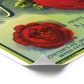 Oude Wenatchee Appels Cashmere Washington Fruit Poster (Hoek)